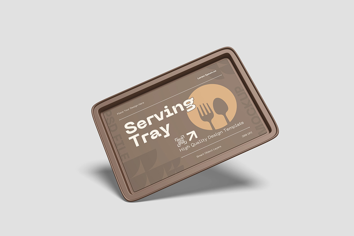 Versatile Serving Tray Mockup, an Advertising Mockup by bimockup (Photo 6 of 6)