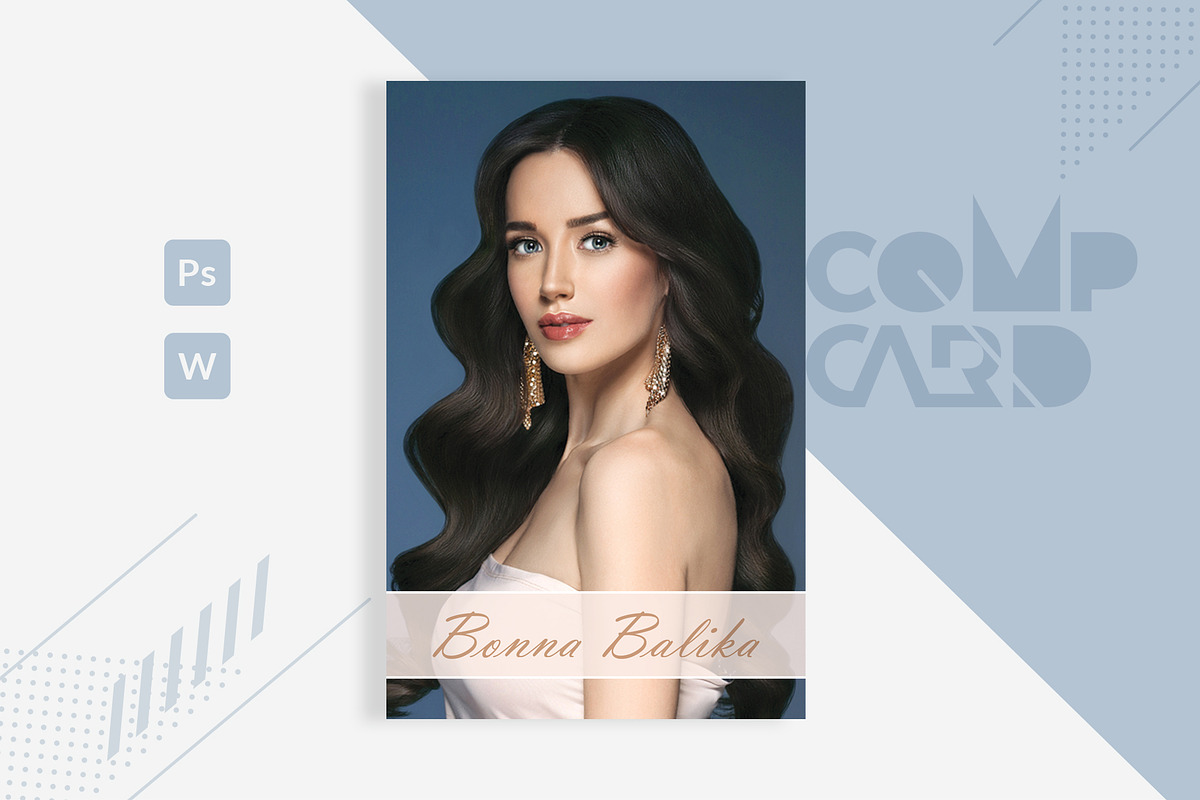 Fashion Model Card Template, a Card Template by TemplatesForest