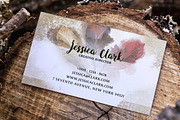 Watercolor Warm Business Card, a Business Card Template by land art (Thumbnail 7 of 9)
