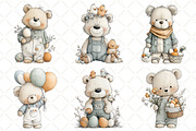 Whimsical Easter Bear Clipart, an Illustration by Black Bird Studio (Thumbnail 4 of 5)