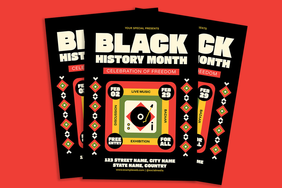 Black History Month Event Flyer, a Flyer Template by Gumico Studio. (Photo 2 of 3)