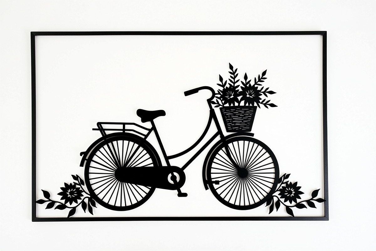 Charming Bicycle with Flowers, an Illustration by Amazin_art (Photo 6 of 21)