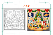 Christmas in Space Coloring Book, a Seasonal Illustration by Coco Bloom (Thumbnail 5 of 7)