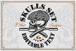 Skulls Illustrations Set