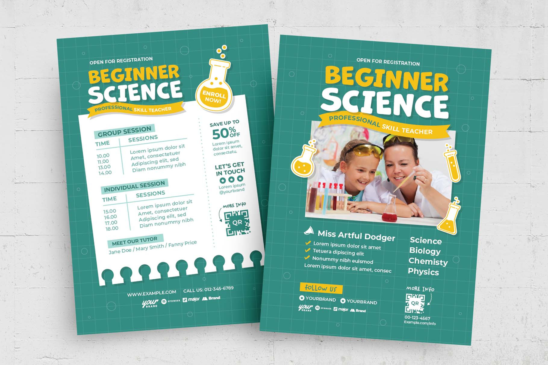 Science Education Flyer Template, a Flyer Template by BrandPacks
