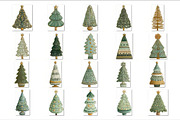 Whimsical Christmas Tree Clipart V.2, a Seasonal Illustration by V Design Creator (Thumbnail 3 of 10)