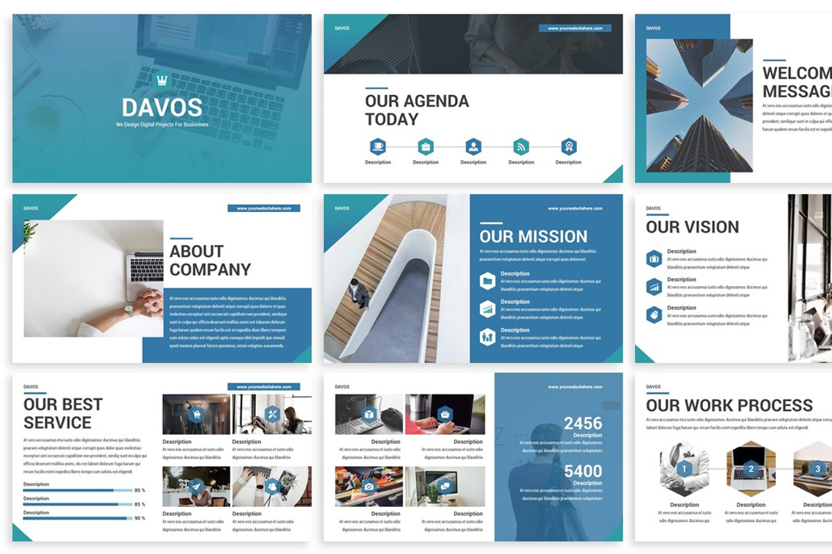 Davos - Design Digital Powerpoint, a Presentation Template by SlideFactory