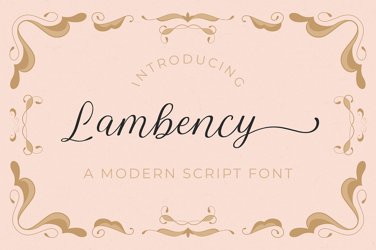 Lambency - a Modern Script Font, a Script Font by Ali Hamidi (Photo 1 of 9)
