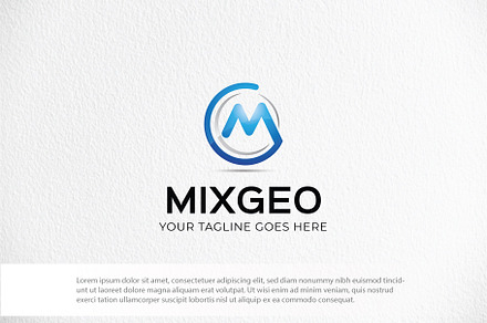 MixGeo | M Alphabet Logo