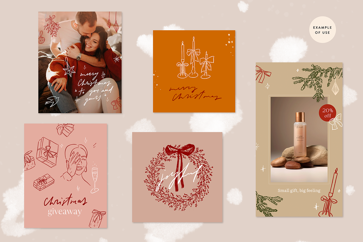 Christmas Illustrations + Lettering, a Seasonal Illustration by eclosque (Photo 12 of 34)