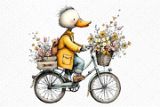 Quirky Spring Duck Clipart Png, an Illustration by Craft Nest (Thumbnail 10 of 11)