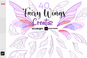 Procreate Fairy Wings Creator Stamps