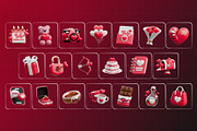 Valentine Love Item 3D Icon Pack, an Object 3D Model by Haps Space (Thumbnail 4 of 4)