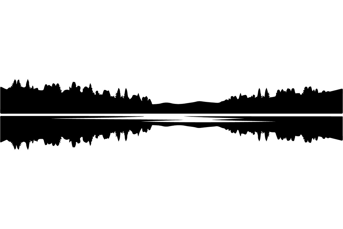Mirror Landscape Silhouette, an Object Graphic by Designer_Momina (Photo 5 of 20)