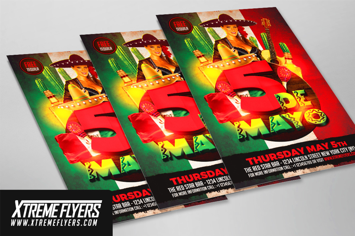 5 De Mayo Flyer Template, a Flyer Template by XtremeFlyers (Photo 2 of 2)