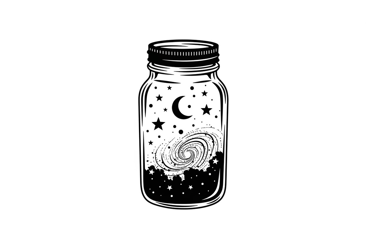 Cosmic Galaxy Jar Design Bundle, an Illustration by Creativeshirt (Photo 23 of 31)