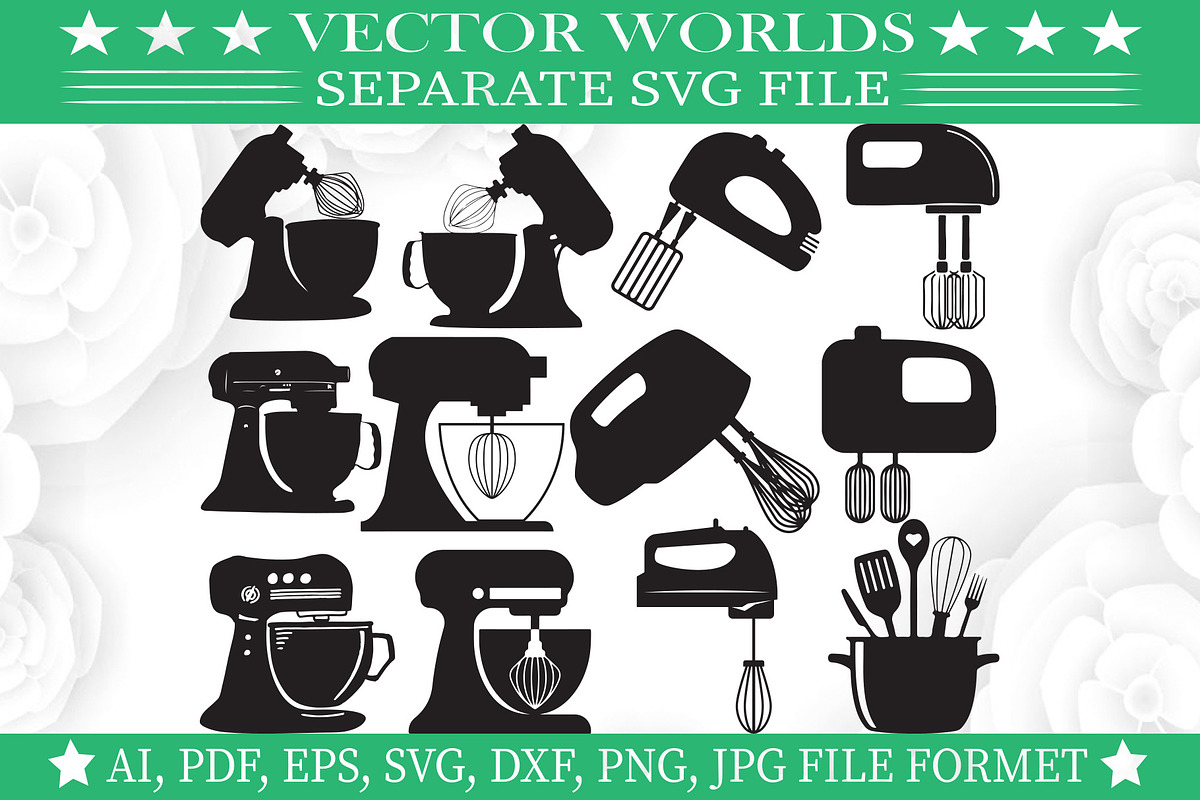Kitchen Mixer Svg, Kitchen,Mixer Svg, an Object Graphic by VectorWorlds (Photo 1 of 3)