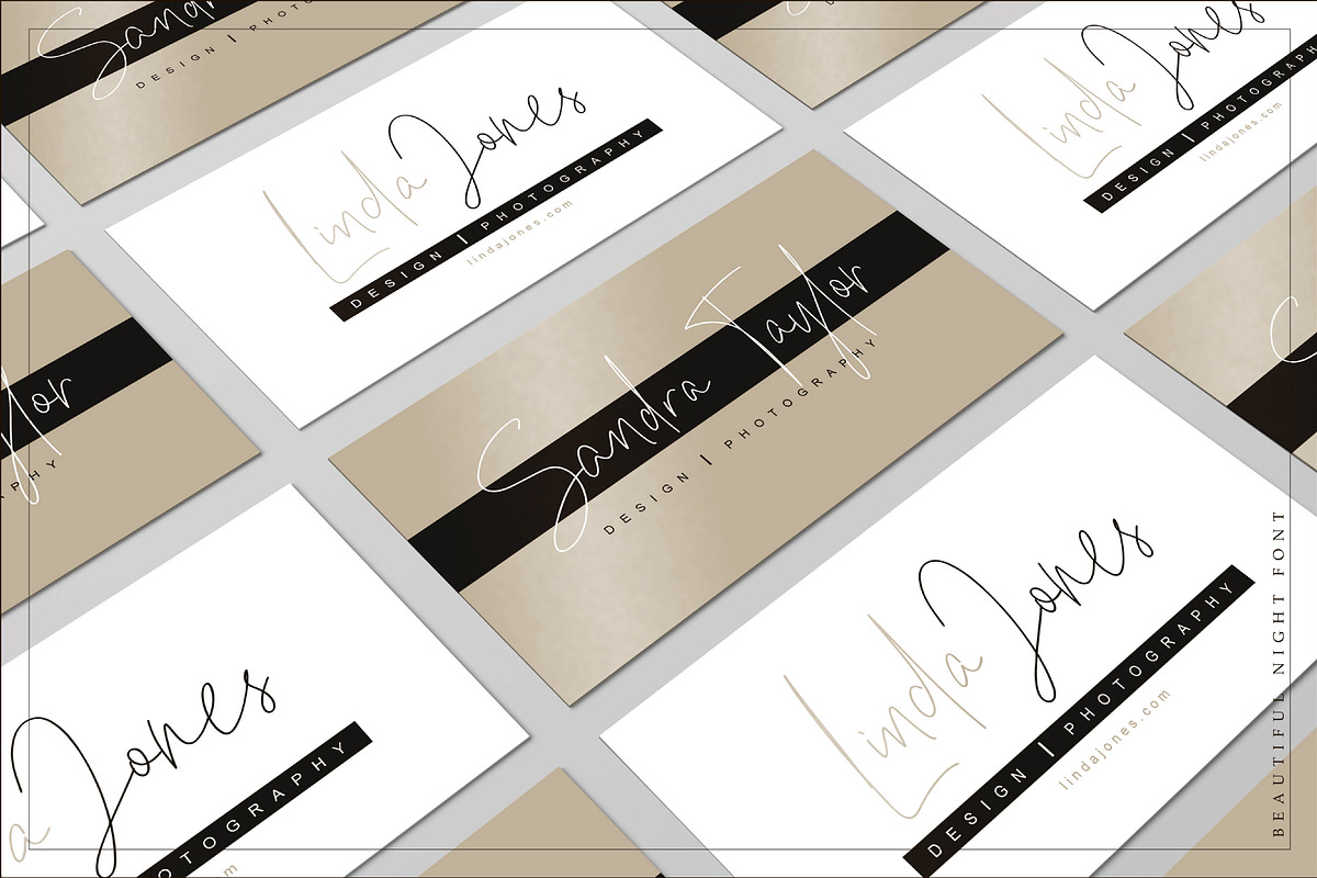 Beautiful Night Script Font preview 2