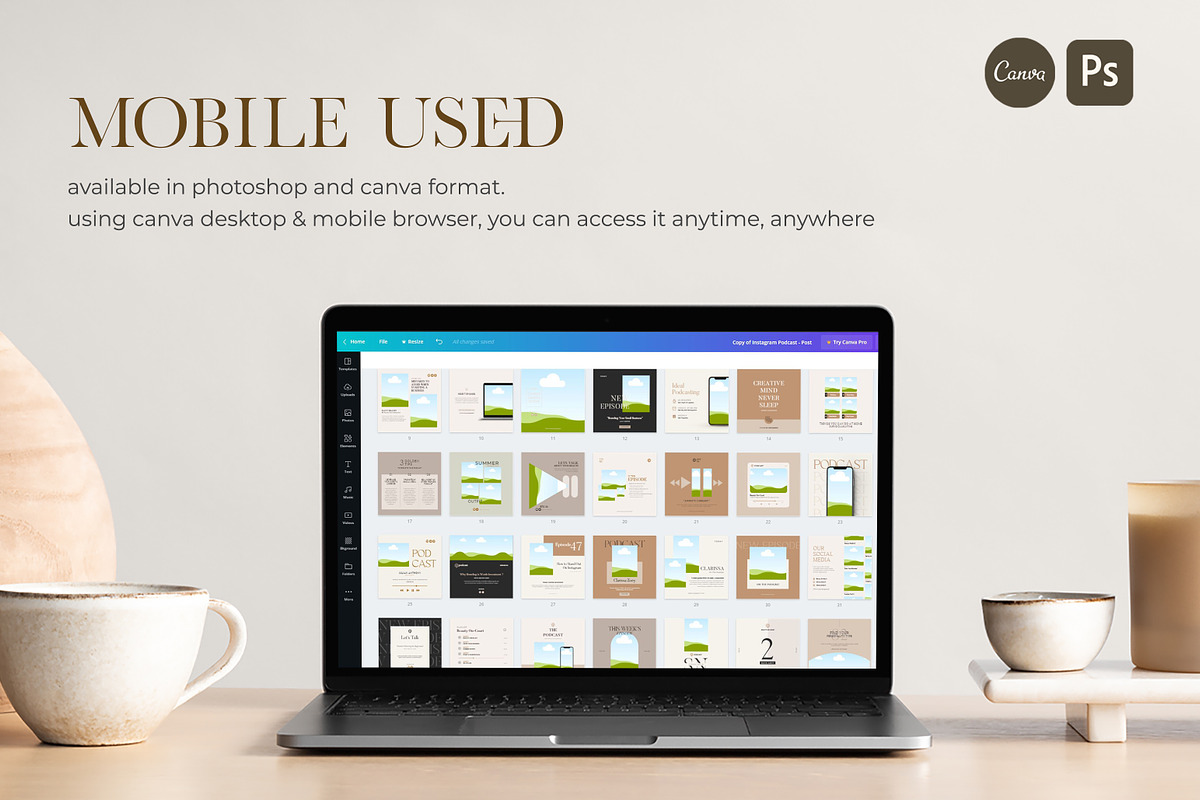 Podcast Instagram Creator CANVA PS, a Social Media Template by Eviory (Photo 17 of 20)