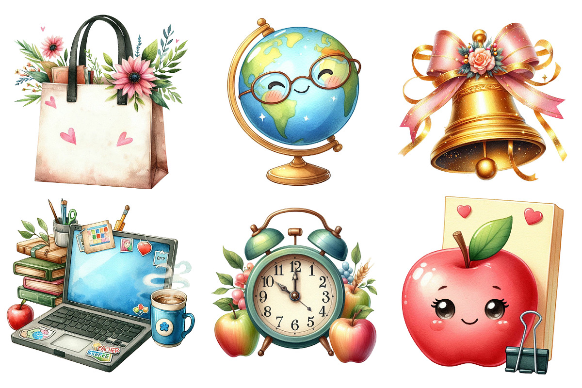 Teacher Life Clipart, an Illustration by SinaCreation (Photo 3 of 5)