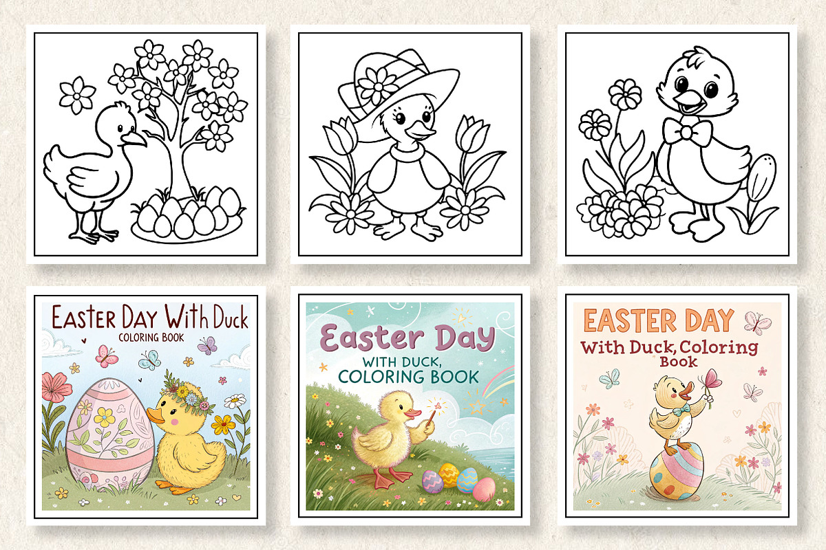 Easter Day With Duck Coloring Book, a Photo by Wow Magic (Photo 2 of 3)