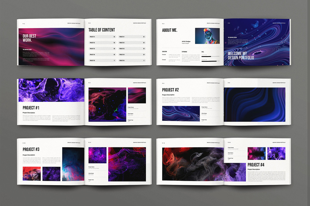 Colorful Portfolio Layout Landscape, a Brochure Template by Seeing-art (Photo 10 of 10)