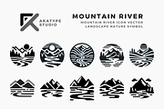 Mountain River Icon Vector, an Icon by Akatype Studio (Thumbnail 1 of 3)