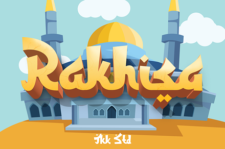 Rakhisa - Arabic Font, a Sans Serif Font by tokokoo