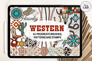 Western Procreate Brushes and Stamps, a Brushes & More by Brush Lab (Thumbnail 1 of 8)