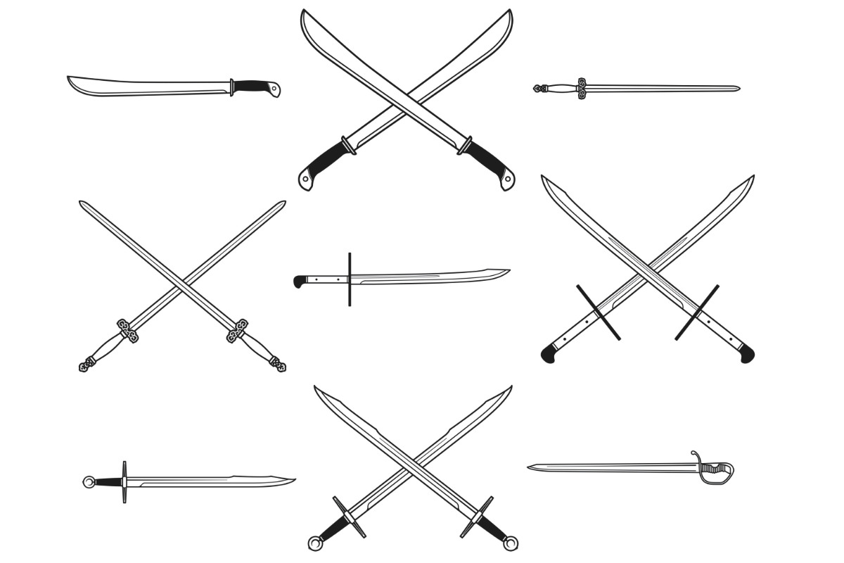 Swords Set 1 Procreate Brush Stamps, a Brush Add-On by Disasterology Ink (Photo 7 of 10)