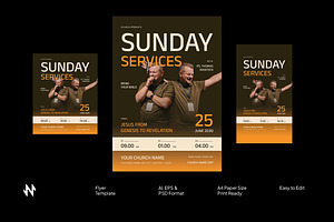 Elegant Sunday Church Flyer, a Flyer Template by Neermana