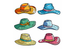 Collection Colorful Summer Hats