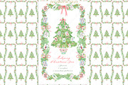 Mahjong Christmas Tree Clipart, a Decorative Illustration by LABFcreations (Thumbnail 1 of 4)