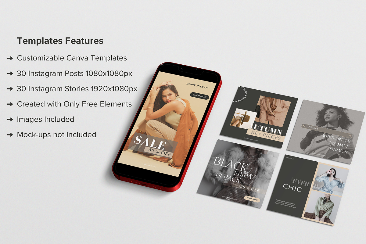 Donna Canva Instagram Templates, a Social Media Template by Soul & Maeum Store (Photo 4 of 8)