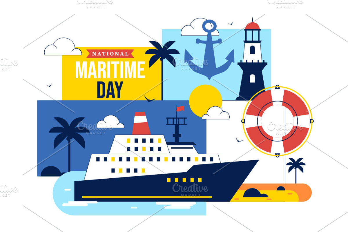 10 World Maritime Day Illustration, a Transportation Illustration by denayunebgt (Photo 4 of 4)