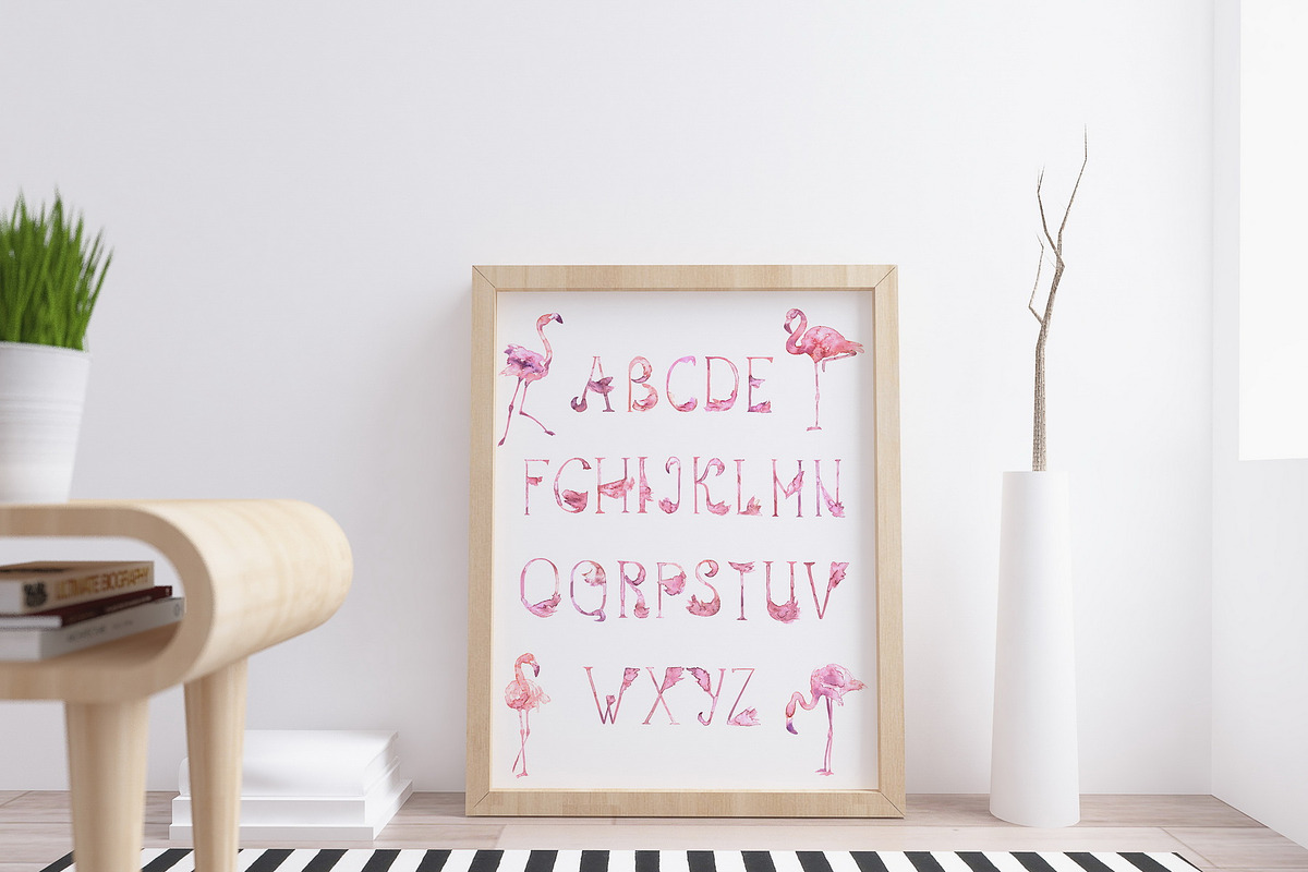 -20% Tender Flamingo Alphabet, an Illustration by Cat In Colour (Photo 3 of 10)