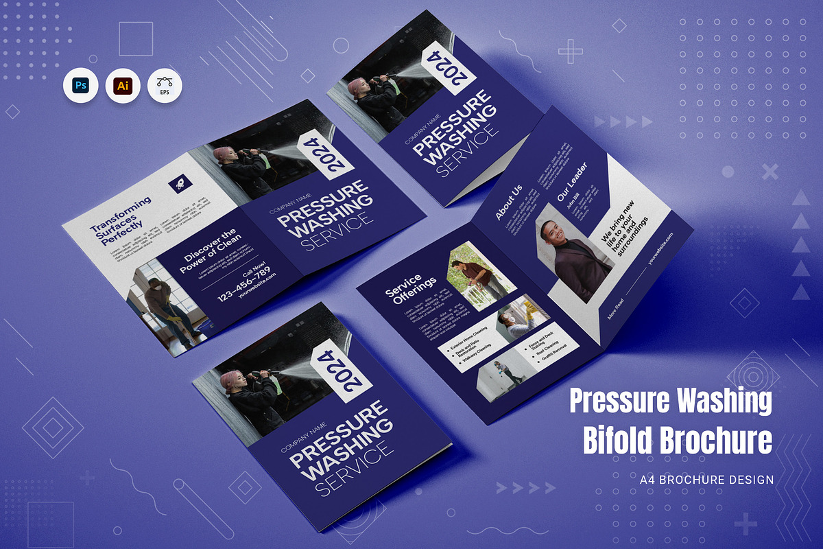 Pressure Washing Bifold Brochure, a Brochure Template by Fannan Studio