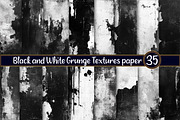 Black and White Grunge Textures pape, a Texture Illustration by Designworld (Thumbnail 1 of 5)