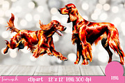 watercolor irish setter clipart PNG, an Animal Illustration by TanuschArts (Thumbnail 5 of 5)