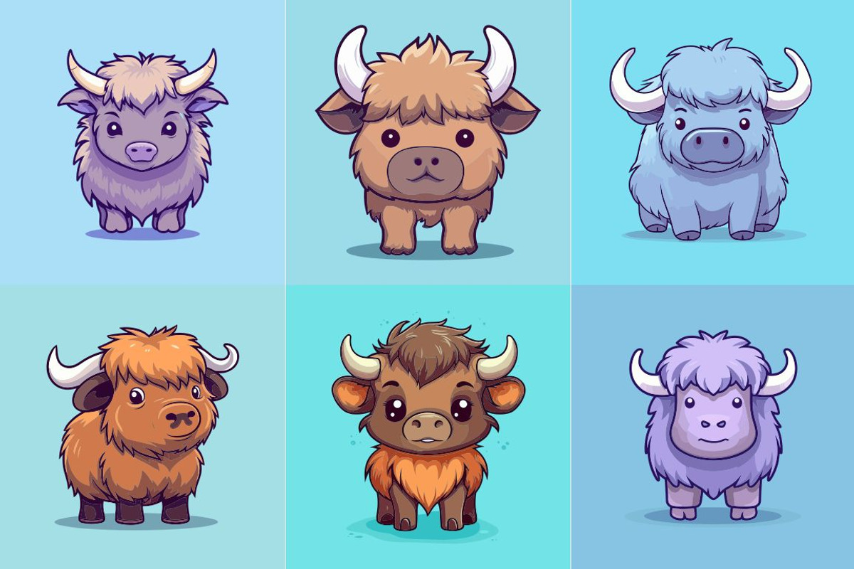 kawaii anime Buffalo, an Animal Illustration by Zoya Miller (Photo 3 of 3)