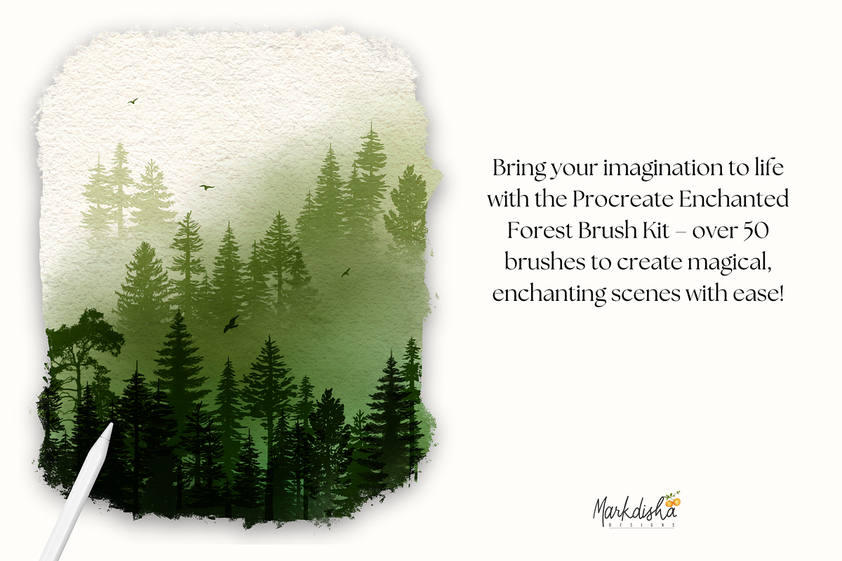 Procreate Enchanted Forest Brush Kit, a Brush Add-On by Markdisha Designs (Photo 2 of 6)