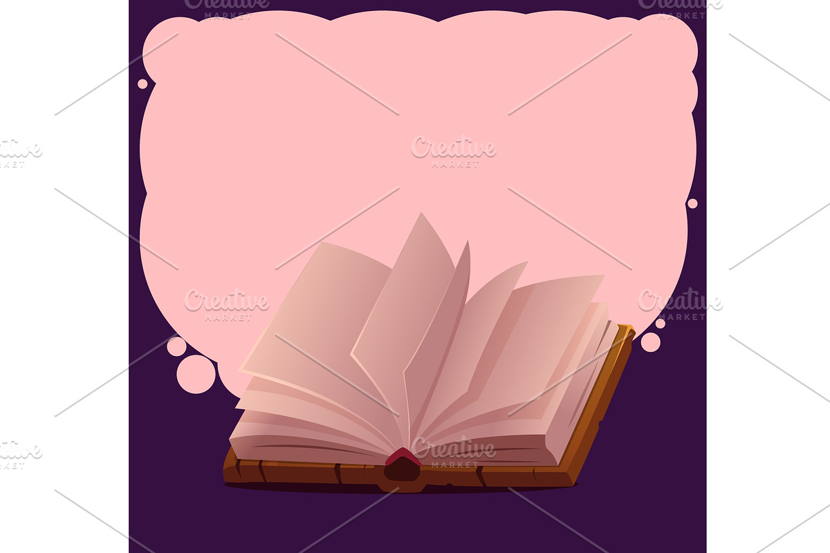 Fairytale book. spread of thick book, an Education Illustration by Onyx