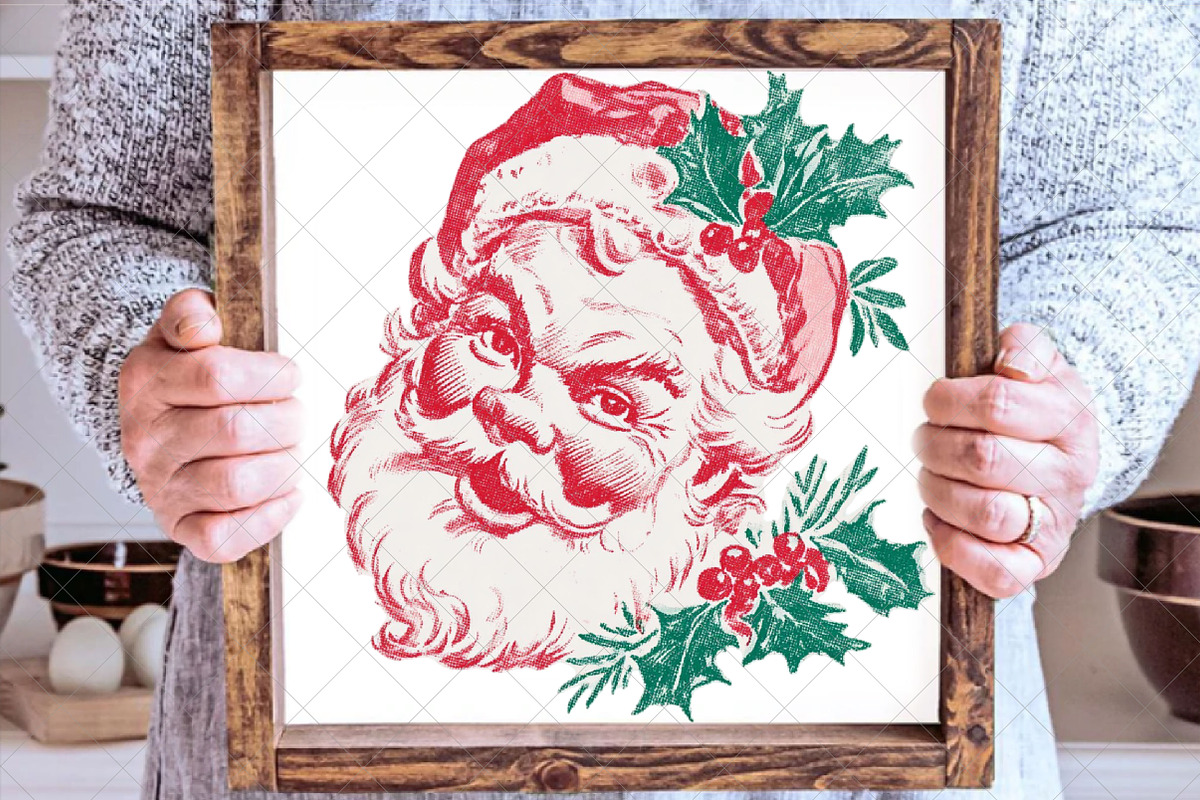 Christmas Line Art Png- Santa PNG, an Illustration by SinaCreation (Photo 4 of 7)