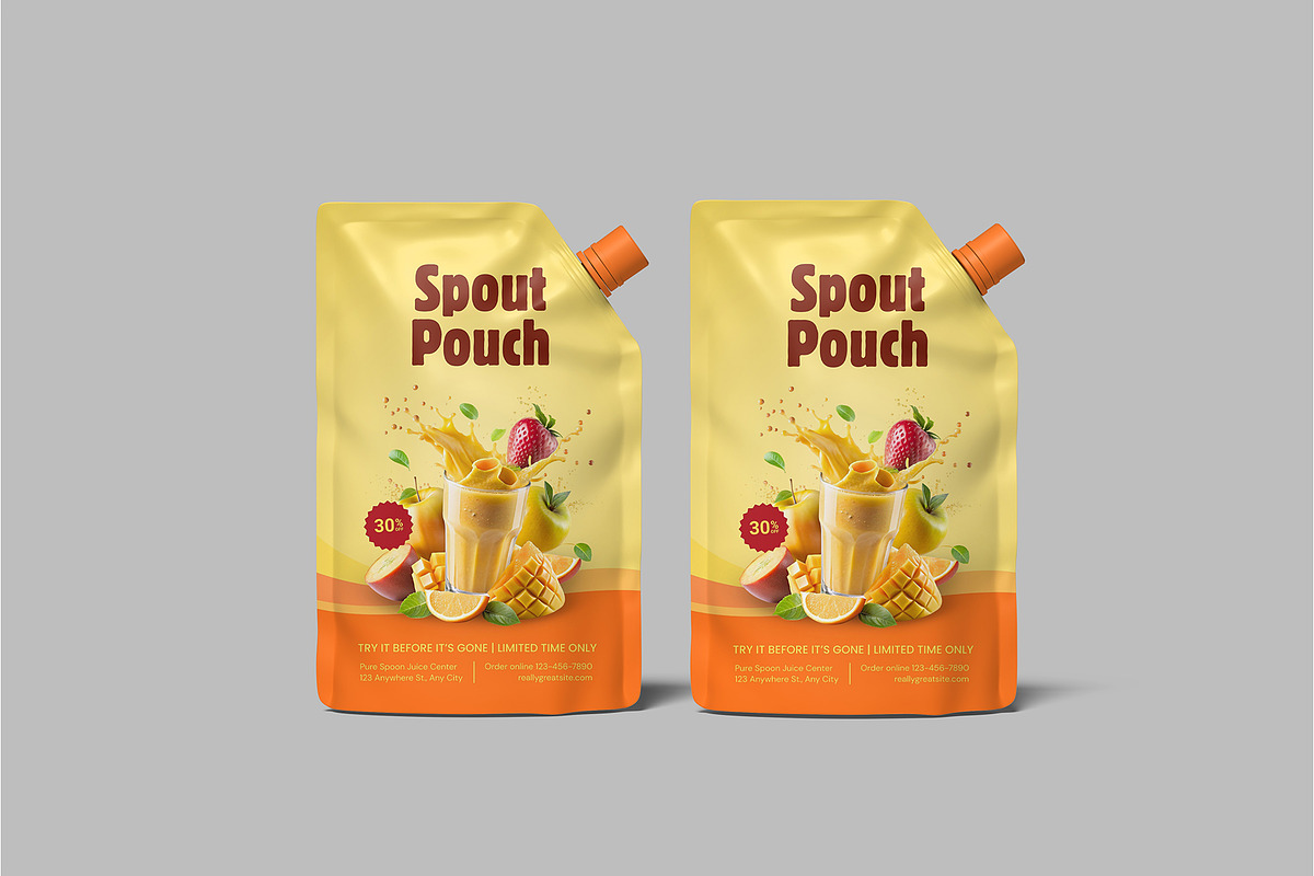 Spout Pouch Packaging Mockup, a Packaging Mockup by Bangdastudio (Photo 5 of 5)