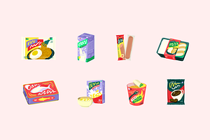 Instant Meals, a Food Illustration by Deemak Daksina