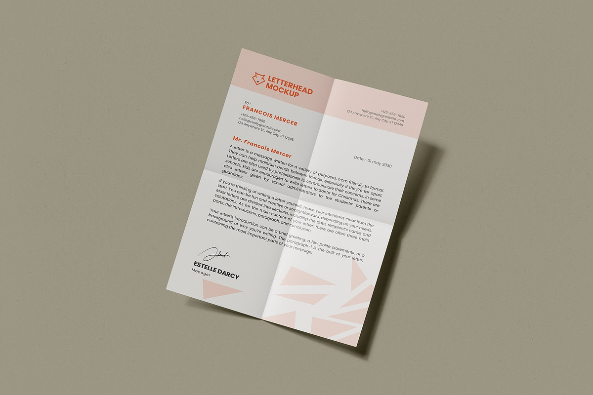 Letterhead mockup, a Books & Magazine Mockup by UFR_GRAPHIC (Photo 2 of 4)