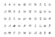 Spa Wellness Line Icon Set, an Outline Icon by studiogstock (Thumbnail 1 of 4)