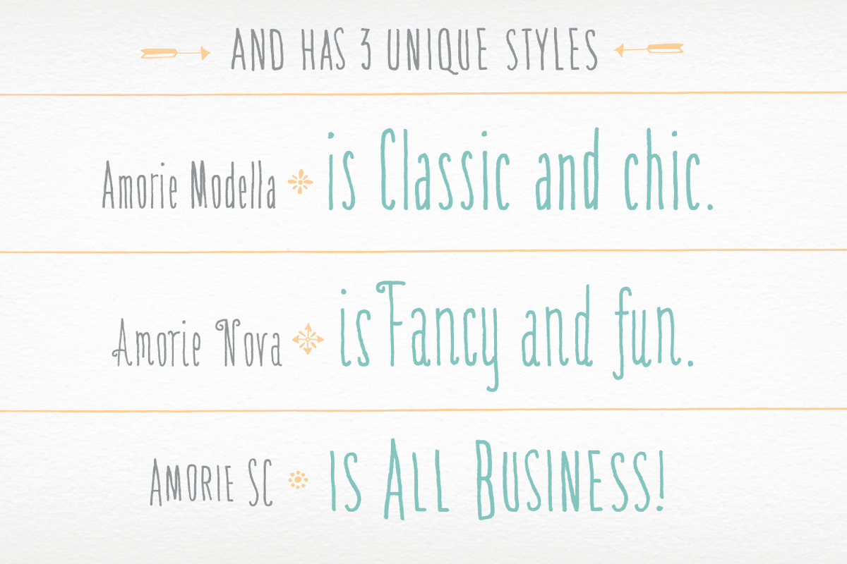Amorie Whole Font Family 50% OFF preview 3