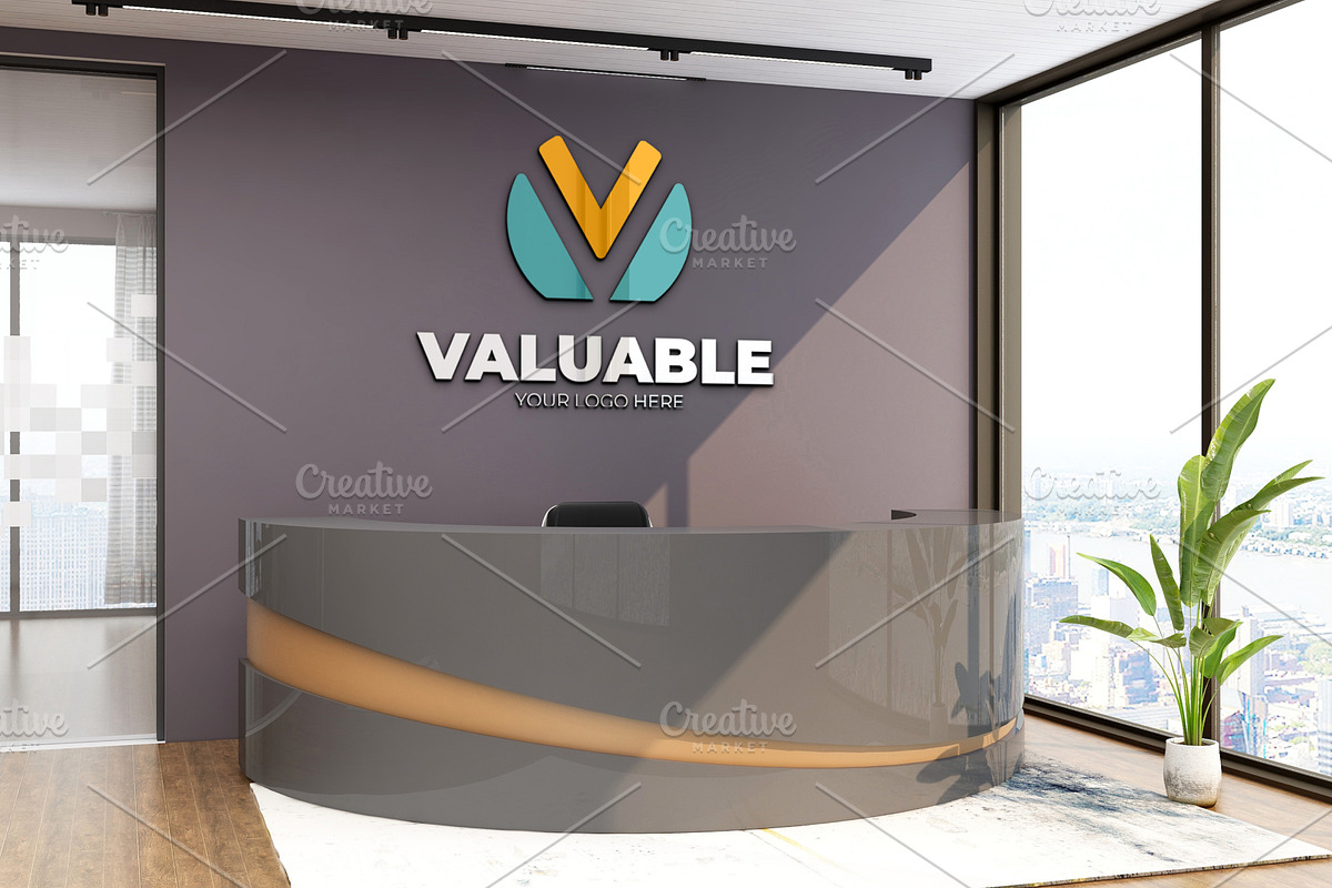PSD Office Receptionist Room Mockup, a Product Mockup by Ayy (Photo 4 of 12)