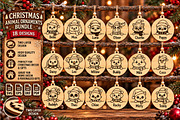 Christmas Animal Ornaments Laser Cut, an Object Graphic by DreamCafeArt (Thumbnail 1 of 8)